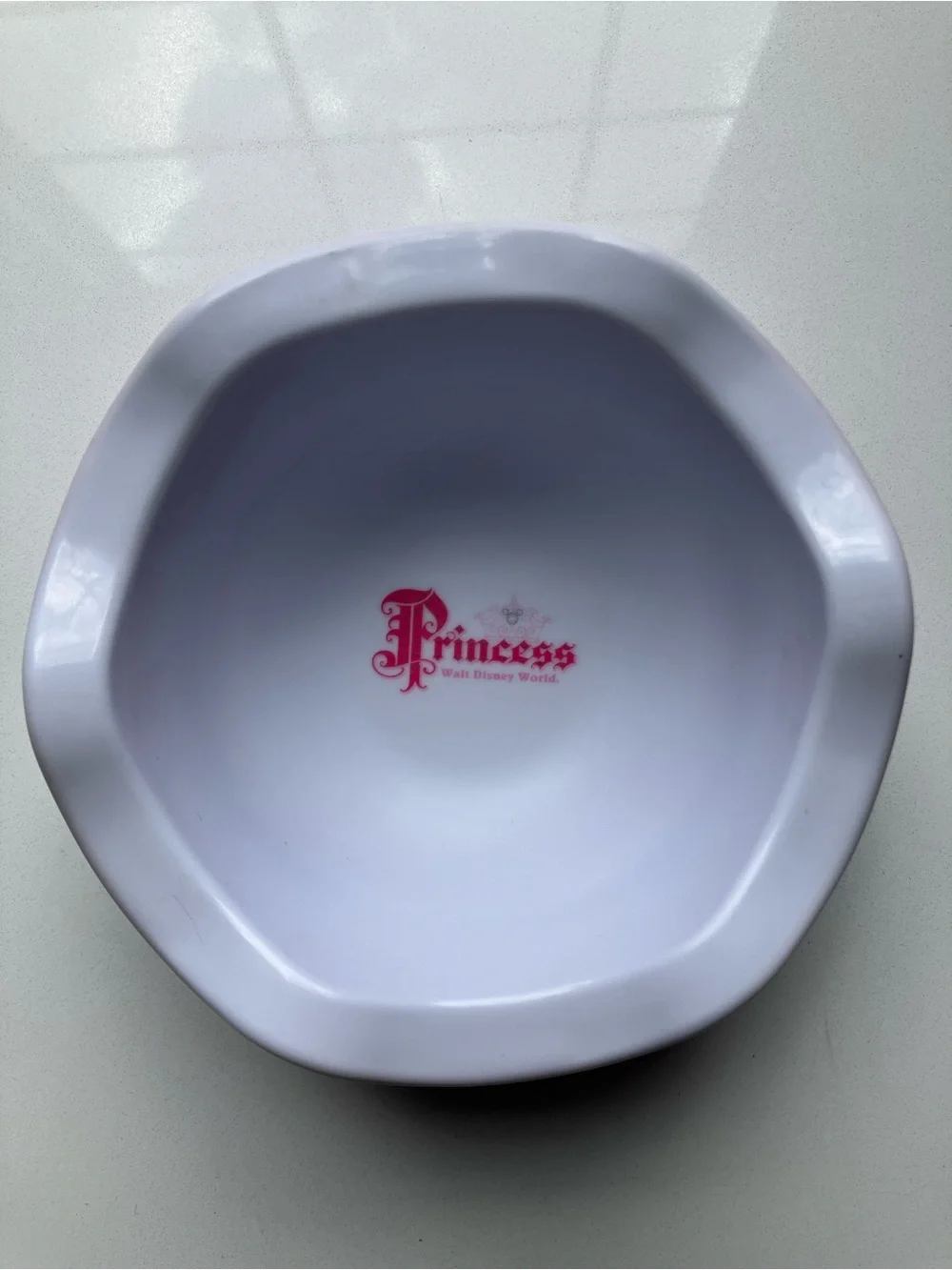 Disney Princess White Bowl with Pink 'Princess' Logo
